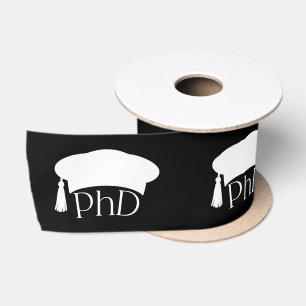 Custom PhD Doctoral Hat Doctoral Degree Graduation Satin Ribbon