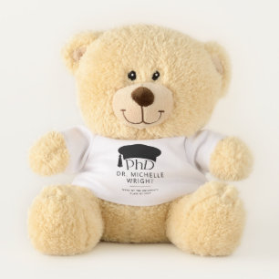 Custom PhD Doctoral Hat Doctoral Degree Graduation Teddy Bear