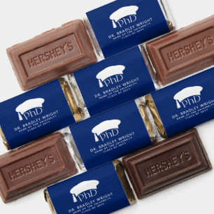 Custom PhD Doctoral Hat Graduation Thank You Hershey's Miniatures
