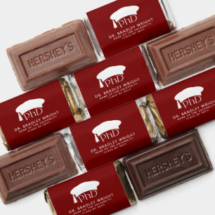Custom PhD Doctoral Hat Graduation Thank You Hershey's Miniatures