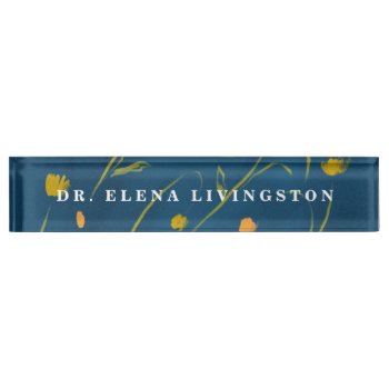 Custom Phd Graduate Gift Floral Nameplate by MarketAndSupply at Zazzle