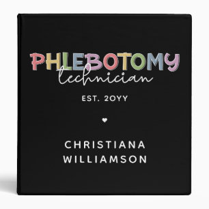 Custom Phlebotomy Technician PBT Phlebotomy 3 Ring Binder