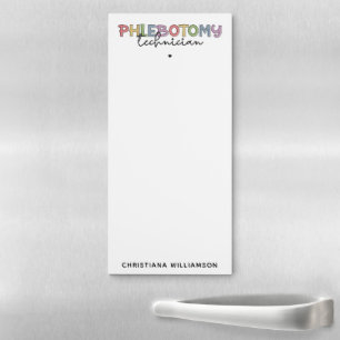 Custom Phlebotomy Technician PBT Phlebotomy Tech Magnetic Notepad
