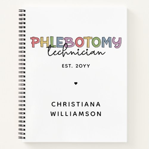Custom Phlebotomy Technician PBT Phlebotomy Tech Notebook