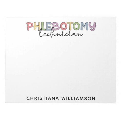 Custom Phlebotomy Technician PBT Phlebotomy Tech Notepad