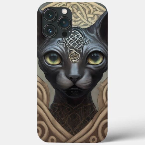 Custom Phone Case  Black Elf Sphynx Cat Celtic 