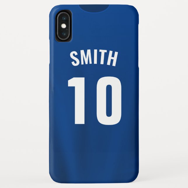 Custom Phone Case Football Shirt - Blue (Back)