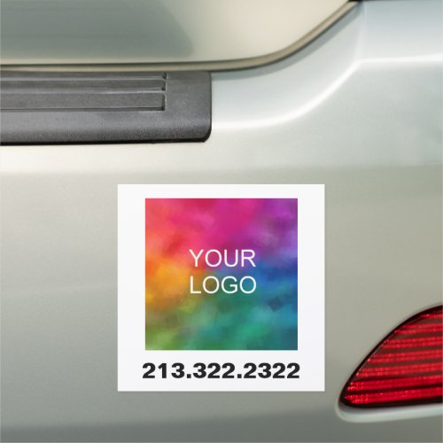 Custom Phone Number Business Logo Template Large Car Magnet