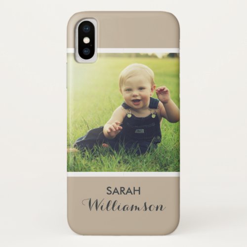 Custom Phone with Family Kids Baby Personal Photo iPhone XS Case