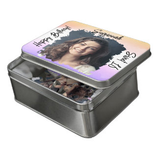 Custom Photo 16th Happy Birthday Rainbow Template Jigsaw Puzzle