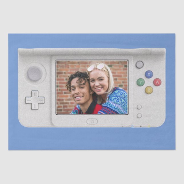 Custom Photo 1980s Handheld Electronic Game Device Tissue Paper (Front)