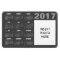 Custom Photo 2017 Calendar Magnet - Gray
