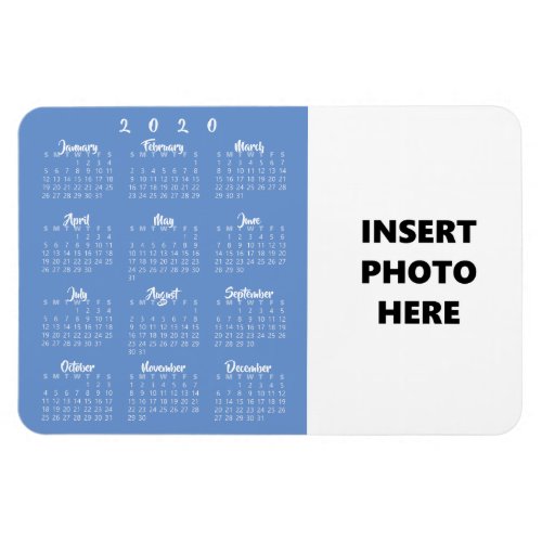 Custom Photo 2020 Calendar Magnet Template