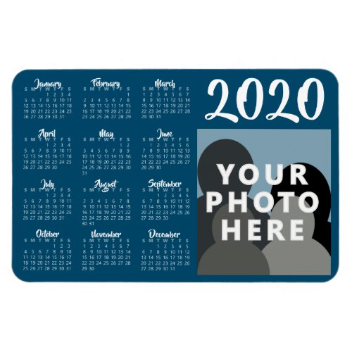 Custom Photo 2020 Calendar Magnet Template