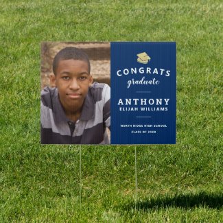 Custom Photo 2020 Graduation EDITABLE Colors Sign