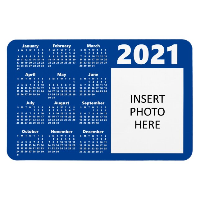 Custom Photo 2021 Calendar Magnet (Horizontal)