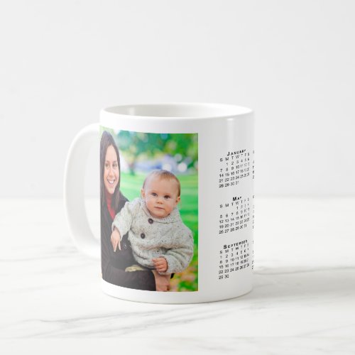Custom Photo 2024 Calendar Coffee Mug