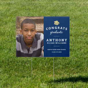 Custom Photo 2024 Graduation EDITABLE Colors Sign