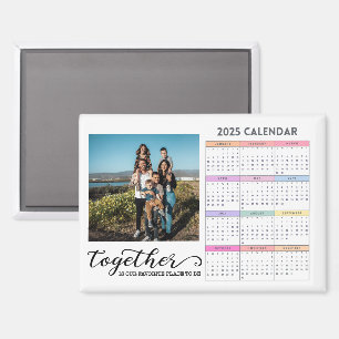 Custom Photo 2025 Calendar Magnet