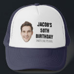 Custom Photo 20th 30th 40th 50th 60 Birthday Party Trucker Hat<br><div class="desc">Custom Photo 20th 30th 40th 50th 60 Birthday Party Trucker Hat</div>