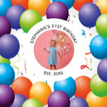 Custom Photo 21st 2Oth 30th 40th Birthday Party Cl Button<br><div class="desc">Custom Photo 21st 2Oth 30th 40th Birthday Party Classic Round Sticker</div>