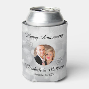 Custom Photo 25th Anniversary  Can Cooler