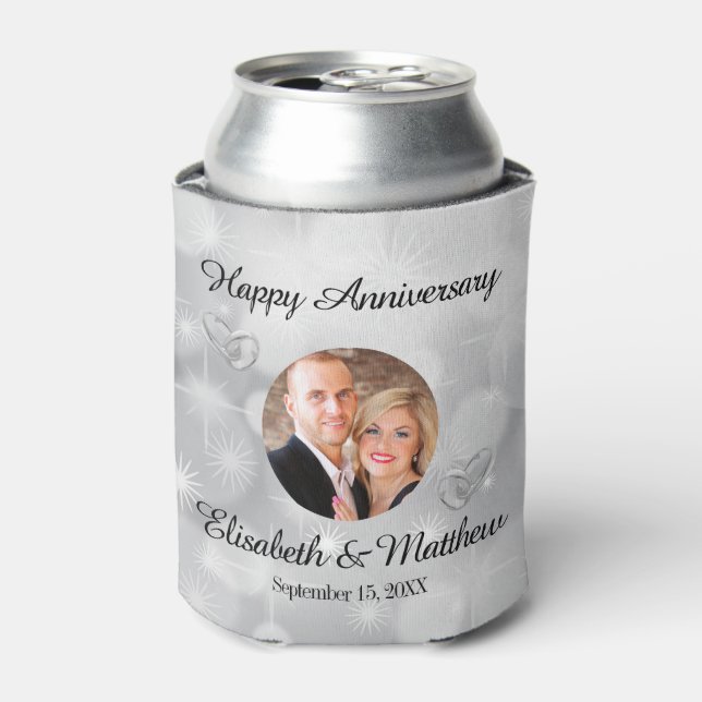 Custom Photo 25th Anniversary  Can Cooler (Can Front)