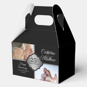 Custom photo 25th Anniversary Favor Boxes