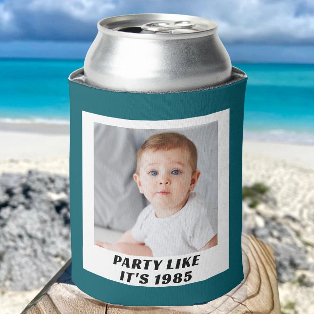 Custom Photo 30th 40th 50th 60th Birthday Party Can Cooler (Creator Uploaded)