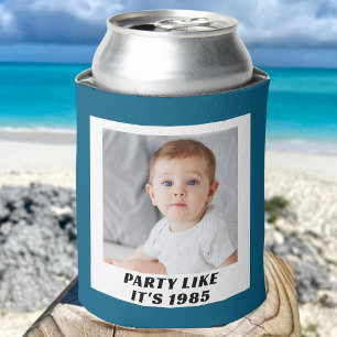 Custom Photo 30th 40th 50th 60th Birthday Party Can Cooler