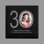 Custom Photo 30th Birthday Keepsake Trinket Box