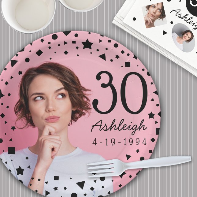 Custom Photo 30th Brthday Paper Plate (Creator Uploaded)