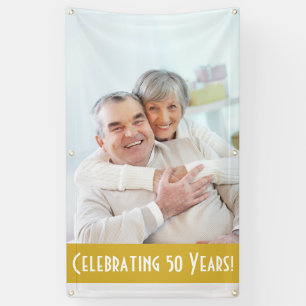 Custom Photo 50th Anniversary Banner
