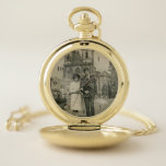 Custom Photo 50th Anniversary Golden Pocket Watch<br><div class="desc">Elegant golden pocket watch personalized with a photo,  ideal as a 50th anniversary gift. A classic and timeless keepsake for him and her.</div>