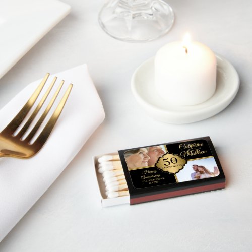 Custom photo 50th Anniversary  Matchboxes