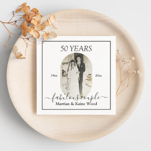 Custom Photo 50th Anniversary Wedding Birthday  Napkins