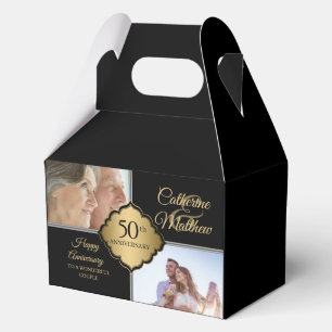 Custom photo 50th Wedding Anniversary Favor Boxes