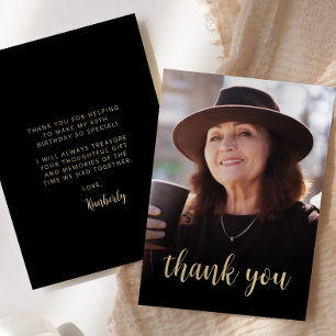 Custom Photo 60th Birthday Party Thank You Card