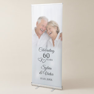 Custom Photo 60th Wedding Anniversary Welcome Sign