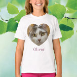 Custom Photo Add Name Personalized T-Shirt<br><div class="desc">Upload a photo, add a name or text, and easily create your personalized photo t-shirt. Click CUSTOMIZE FURTHER to change the text color. You can TRANSFER this DESIGN on other Zazzle products and adjust it to fit most of the Zazzle items. Standard Studio designs are made in high-resolution vector graphics...</div>