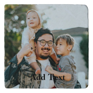 Custom Photo Add Text  Trivet