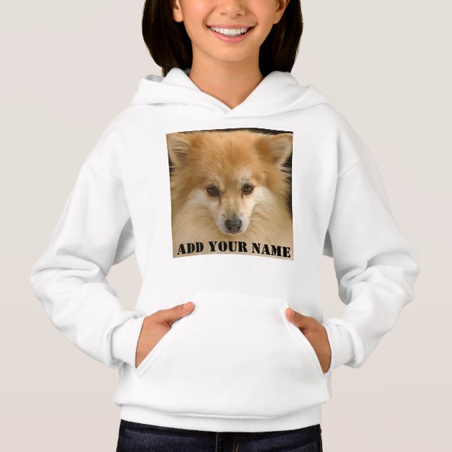 Custom Photo Add your Name Personalized pet Hoodie (Front)