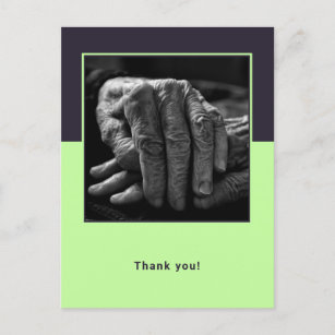 Custom Photo Aged Home Caregiver Thank You Postcard