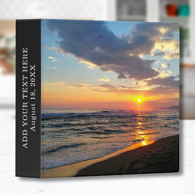 Custom Photo Album Add Your Text Personalized 3 Ring Binder (Creator Uploaded)