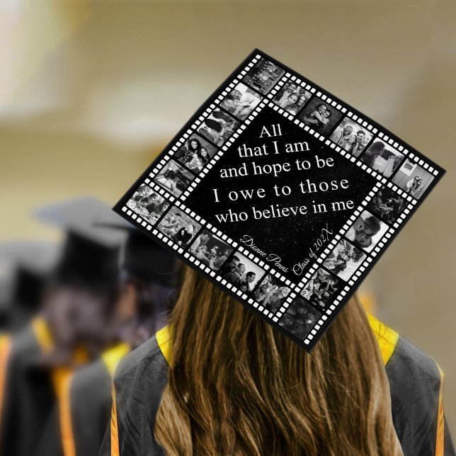 Custom Photo All That I Am & Hope To Be Graduation Cap Topper (Creator Uploaded)