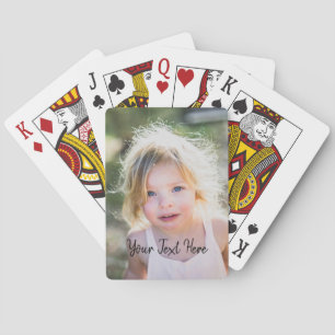 Custom Photo and Handwritten Text Poker Cards