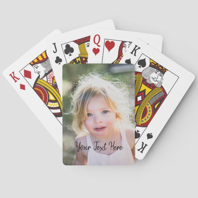 Custom Photo and Handwritten Text Poker Cards (Back)