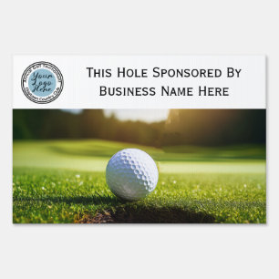 Custom Photo and Logo Golf Tournament Hole Sponsor Sign
