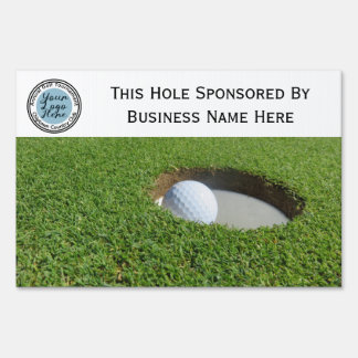 Custom Photo and Logo Golf Tournament Hole Sponsor Sign