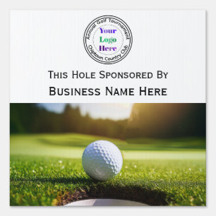 Custom Photo and Logo Golf Tournament Hole Sponsor Sign